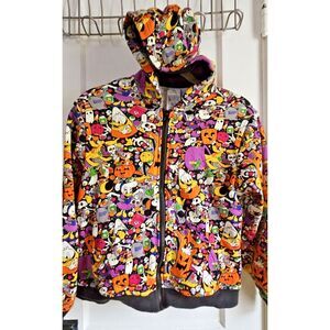 Disney Halloween Oogie Boogie nights organic cotton‎ full zip hoodie kid Sz L